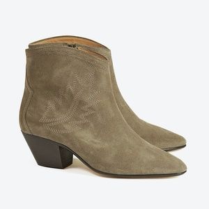 ISABEL MARANT Dacken Suede Ankle Boots Taupe FR 39
